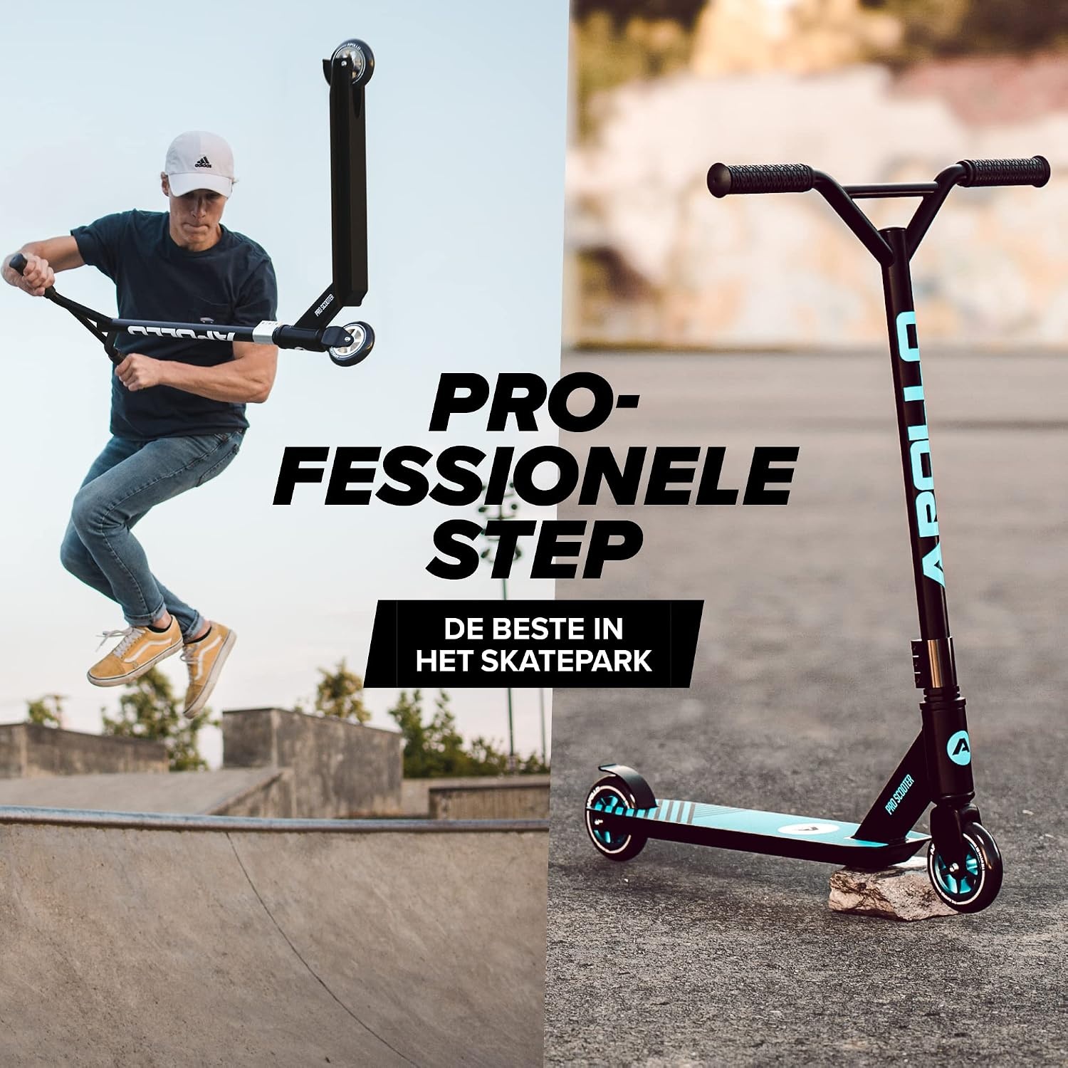 Apollo Stunt Scooter - Genius Pro - Hoogwaardige Stuntstep - Funstep - ABEC 9 Kogellagers - 100 mm Wielen met Aluminium Kern - Funscooter - Step