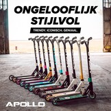 Apollo Stunt Scooter - Genius Pro - Hoogwaardige Stuntstep - Funstep - ABEC 9 Kogellagers - 100 mm Wielen met Aluminium Kern - Funscooter - Step