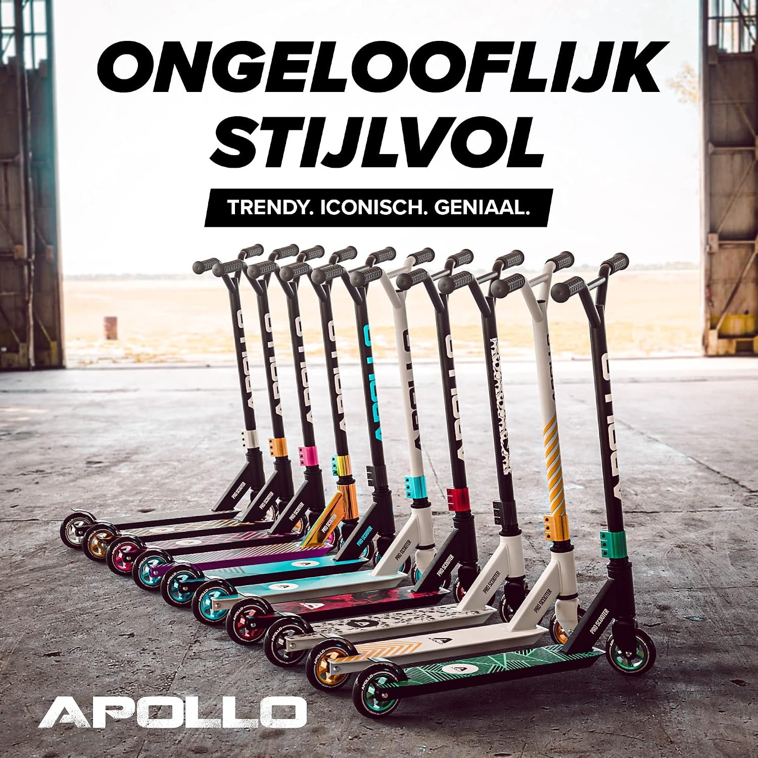 Apollo Stunt Scooter - Genius Pro - Hoogwaardige Stuntstep - Funstep - ABEC 9 Kogellagers - 100 mm Wielen met Aluminium Kern - Funscooter - Step