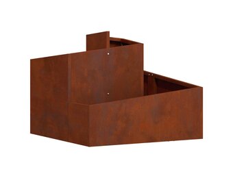 vidaXL Plantenbak Roestkleurig 60 x 60 x 50 cm weervast staal