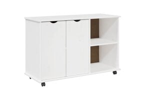 Wit Rollend Kastje Massief Vurenhout - 35% Korting