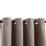 vidaXL Gordijn verduisterend met metalen ringen 2 st 140x245 cm taupe
