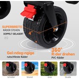 150 l opvouwbare wagen met 150 kg gewicht capaciteit, Utility trolley heavy duty met afneembare kap, grijs