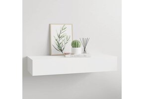 MDF Wandschap met Lade - Wit - 60x23.5x10cm - 34% Korting!