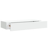 vidaXL Wandschap met lade 60x23,5x10 cm MDF wit