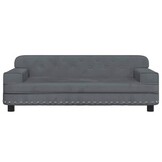 vidaXL Hondenmand 90x53x30 cm fluweel donkergrijs