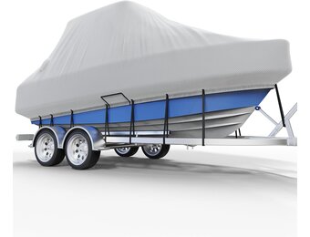Center Console Boat Cover 22-24ft, Trailerable T-Top/Hard-Top Boat Cover, Heavy Duty Marine Grade Oxford Waterproof Boat Covers