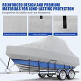 Center Console Boat Cover 22-24ft, Trailerable T-Top/Hard-Top Boat Cover, Heavy Duty Marine Grade Oxford Waterproof Boat Covers