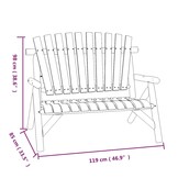vidaXL Tuinbank 2-zits 119x85x98 cm massief vurenhout
