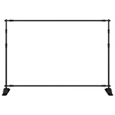 vidaXL Achtergrondstandaard 305x243 cm staal zwart