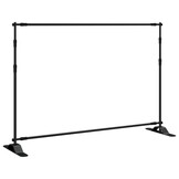 vidaXL Achtergrondstandaard 305x243 cm staal zwart