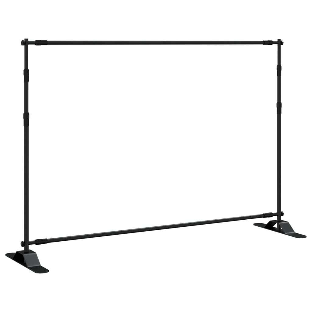 vidaXL Achtergrondstandaard 305x243 cm staal zwart