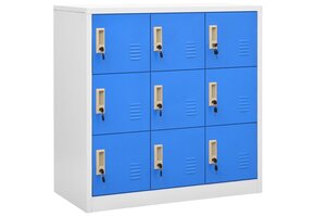 Lockerkast Staal Grijs/Blauw 90x45x92,5 cm - 35% Korting!