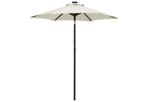 Parasol met LED-verlichting Zandkleurig - 200x211 cm - 34% Korting!