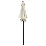 Parasol met LED-verlichting 200x211 cm aluminium zandkleurig - 60% korting