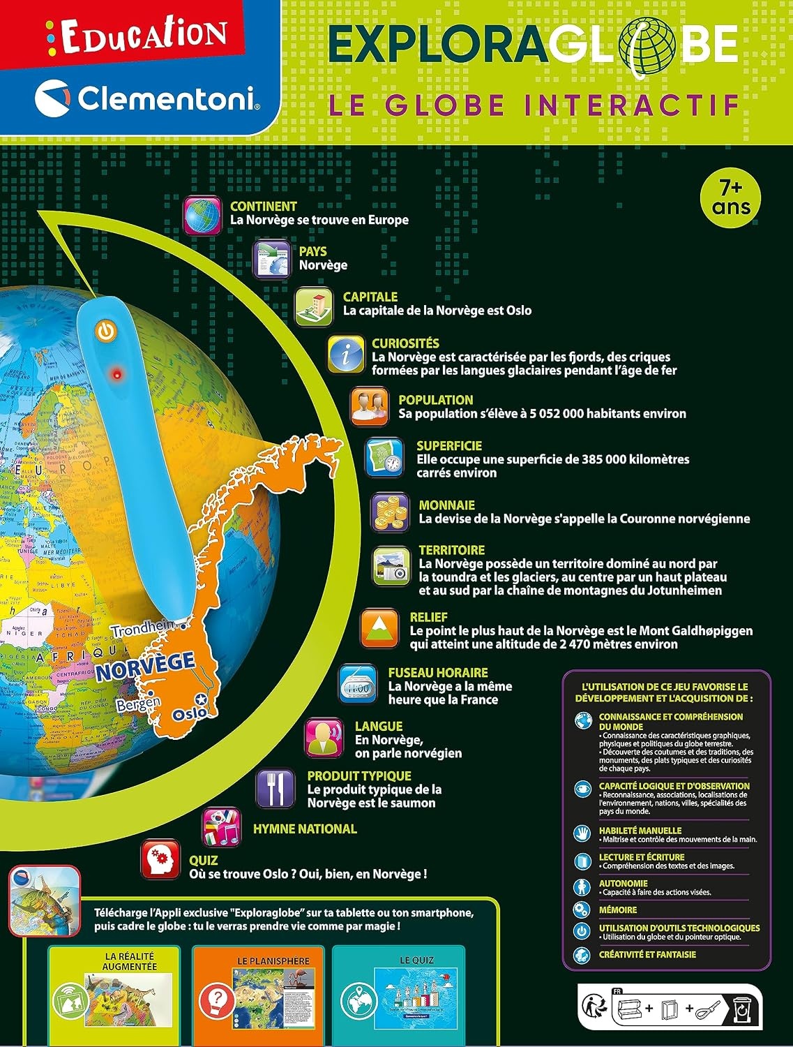 Educatieve Interactieve Wereldbol 32 cm met AR - 54% Korting