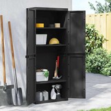 VidaXL Tuinkast Zwart - 65x37x165 cm - 35% Korting