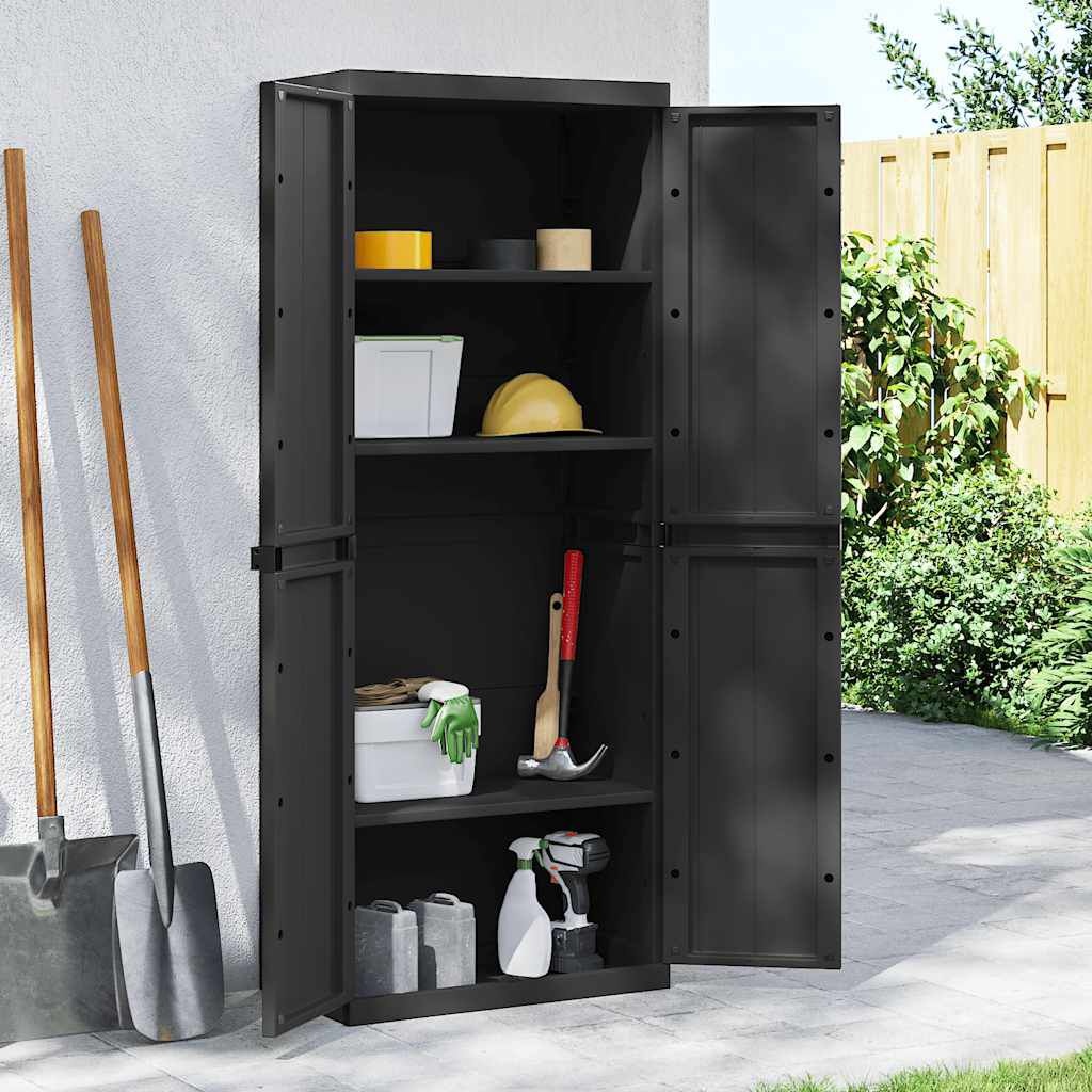 VidaXL Tuinkast Zwart - 65x37x165 cm - 35% Korting