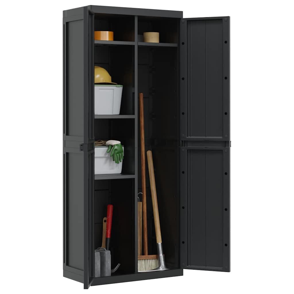 VidaXL Tuinkast Zwart - 65x37x165 cm - 35% Korting