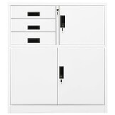 vidaXL Kantoorkast 90x40x102 cm staal wit