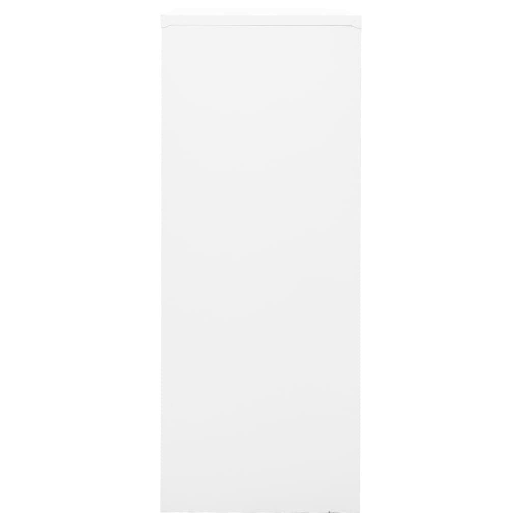 vidaXL Kantoorkast 90x40x102 cm staal wit