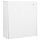 vidaXL Kantoorkast 90x40x102 cm staal wit