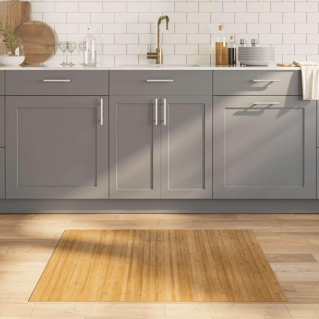 vidaXL Bamboe Vloerkleed Rechthoekig 80x100 cm Naturel (57% Korting)
