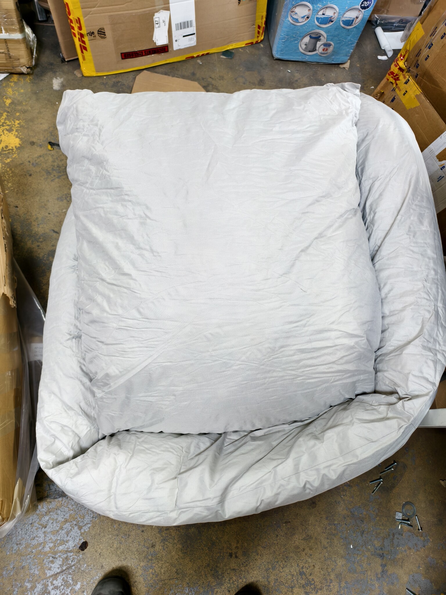 Hondenmand grijs 120x90 cm - wasbaar hondenkussen - waterdicht hondenbed