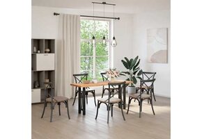 Salontafelpoten Set van 2 (28x72-73 cm) Staal Zwart - 51% Korting