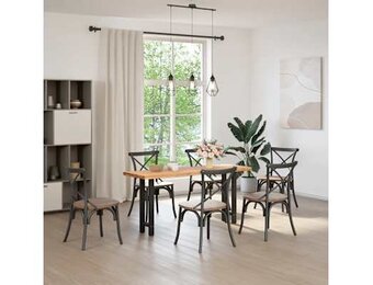 vidaXL Salontafelpoten 2 st 28x(72-73) cm staal zwart
