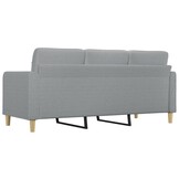 3-zitsbank lichtgrijs stof 180 cm breed - 35% korting!