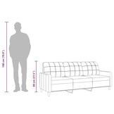 3-zitsbank lichtgrijs stof 180 cm breed - 35% korting!