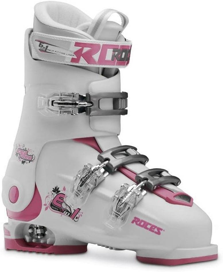 Roces Kinder Idea Free 22.5-25.5 Kinderskischuh-Verstellbar, Deep Pink-White