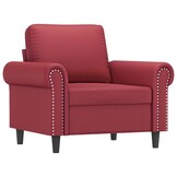 VidaXL Fauteuil Kunstleer Wijnrood - 88% Korting