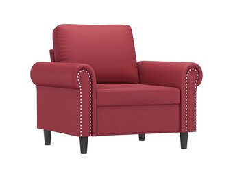 VidaXL Fauteuil Kunstleer Wijnrood - 88% Korting