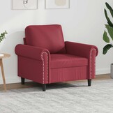 VidaXL Fauteuil Kunstleer Wijnrood - 88% Korting