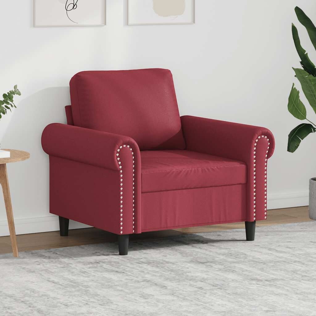 VidaXL Fauteuil Kunstleer Wijnrood - 88% Korting