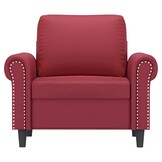 VidaXL Fauteuil Kunstleer Wijnrood - 88% Korting