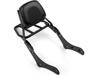 Bruce & Shark Sissy Bar Rugsteun met Bagagerek Geschikt voor Kawasaki Vulcan S 650 Vn650 2015-2017