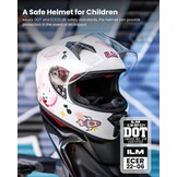 ILM Motorhelm Kinderen Volgelaats ECE Model MF521 - Maat XL