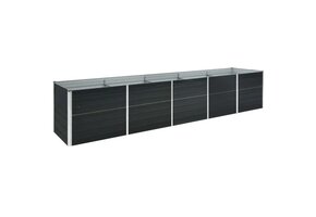 Verhoogde Plantenbak 400x80x45cm - Antraciet Gegalvaniseerd Staal (-34%)