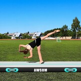 AWSUM Gymnastiekmat opblaasbare gymnastiekmat met draagtas trainingsmat trainingsmat fitnessmat luchtmat gymnastiekmat fitness gymnastiekmat met pomp voor thuis