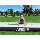 AWSUM Gymnastiekmat opblaasbare gymnastiekmat met draagtas trainingsmat trainingsmat fitnessmat luchtmat gymnastiekmat fitness gymnastiekmat met pomp voor thuis