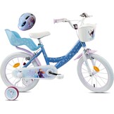 Kinderfiets Meisjes Frozen 16" met Helm - 35% Korting
