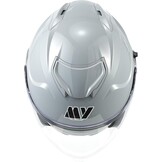 MY Jethelm Rollerhelm mit Sonnenblende,ECE22.06 Zertifizierter,Komfort-Innenfutter Komplett Herausnehmbar,Motorradhelm Mofa Vespa Helm für Herren und Damen,Modell MY-835