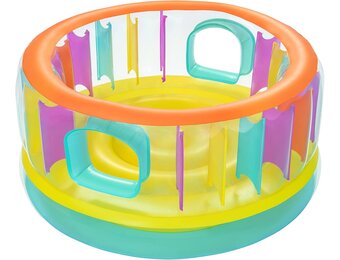 Bestway BounceJam Kinderuitsmijter | Opblaasbaar Mini Kids Springkasteel, 1,80 m x 86 cm