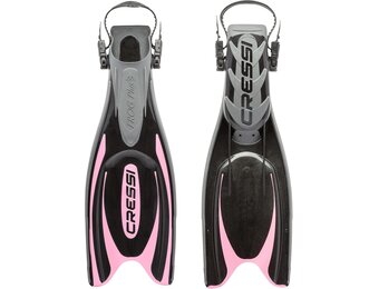 Cressi Adult Powerful Efficient Open Heel Scuba Diving Fins | Frog Plus: made in Italy