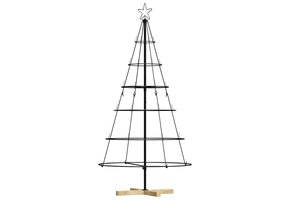 Moderne Kerst Cone Boom Zwart 150 cm Staal - 34% Korting