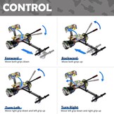 Hoverboard met zitbevestiging, combo, 6,5 inch, zelfbalancerende hoverboards met bluetooth-luidspreker en ledverlichting, voor kinderen, meisjes en jongens, inclusief go-kart