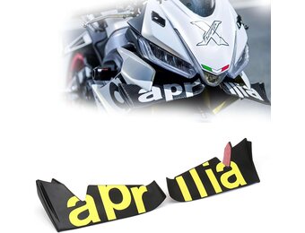 Aerodynamische motorspoiler voor Aprilia RS660, 8 kleuren, verstelbaar en lichtgewicht, ABS-materiaal verbetert de stabiliteit en prestaties (Geel)